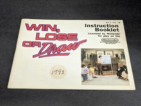 Vintage Win, Lose or Draw Nintendo NES Game CIB Box Manual Hi Tech Expressions