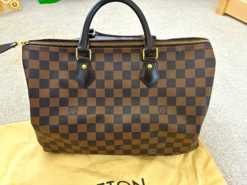 Louis Vuitton Speedy 30 Damier Ebene Brown Satchel, Dust Bag
