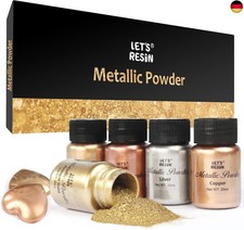 LETS RESIN Metallic Mica Pulver Set - 5 Stüc...