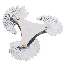 SAE Thread Pitch Gauge 60 Stainless Steel, US Standard, 51 Blades 4 84 TPI Set.