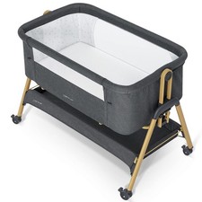 Baby Bassinet, Bedside Sleeper, Easy Folding Bedside Crib with Breathable  W...