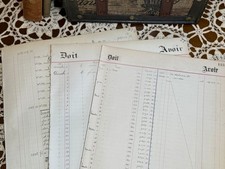 French Ledger Variety Pack - 6 Large Ledger Pages with Beautiful Handwriting