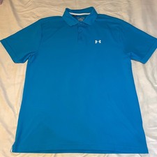 Under Armour heat gear loose fit men's size XL polo short sleeve shirt