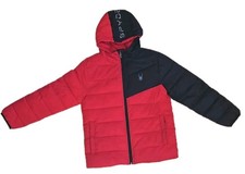 SPYDER THERMAWEB HOODED PUFFER JACKET RACING RED, Size XL Youth Boys