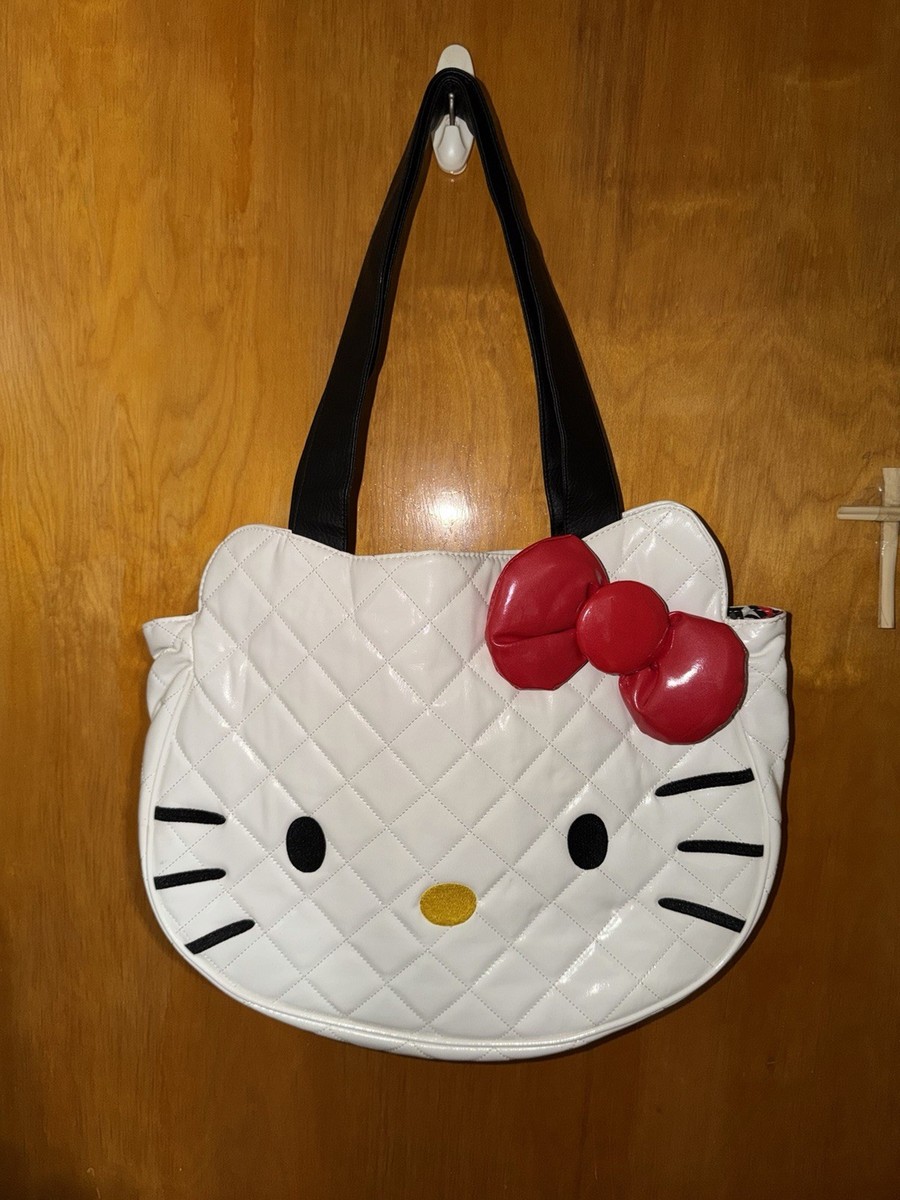 Hello Kitty Fluffy White Bag with Red Polka Dot Bow Hello Kitty | Bags | Hello Kitty Black And Red Accessories  main image 3