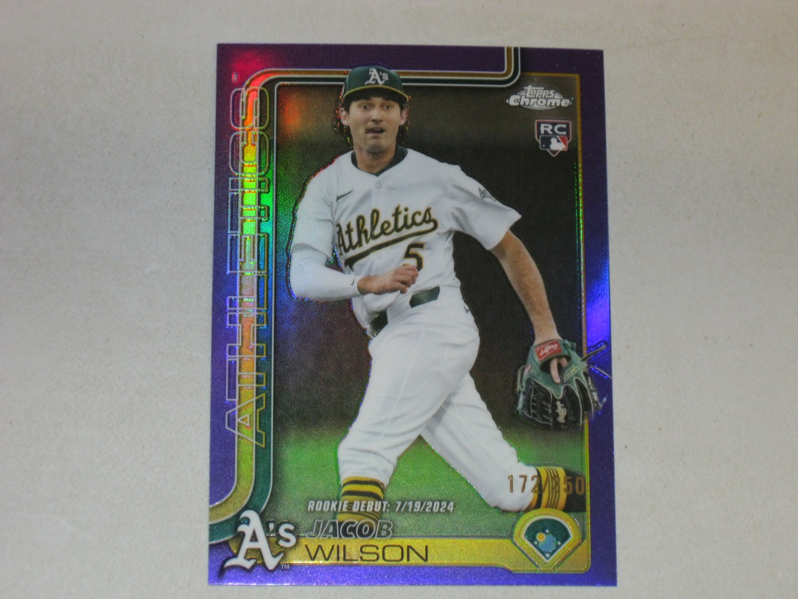 2025 Topps Chrome Update Rookie Debut Purple Refractor #150 Jacob Wilson 172/250