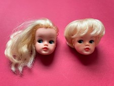 2 x Vintage Pedigree Sindy doll heads 80s 033055X