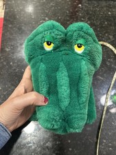 Large A A Green Alligator Crocodile Hand Puppet Plush Vintage