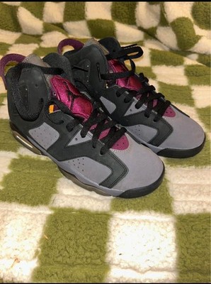 Jordan Air Jordan 6 Retro Bordeaux Gray Black High Top Sneakers 384665-063