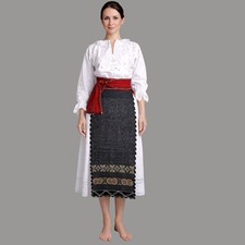 Authentic Handcrafted Vintage Romanian Folk Costume from Banat size S