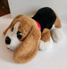 Vtg 2004 Mattel Pound Puppies Tricolor Dog Puppy Plush Toy Red Collar