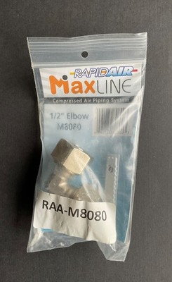 RapidAir MaxLine M8080 1/2'' Elbow Fitting 90 Degrees, NEW