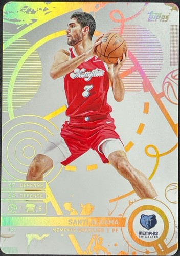 Santi Aldama /25シリ RC auto 1stナンバー 2025-26 Topps Basketball #187 Santi Aldama Gold Parallel 0666/2025