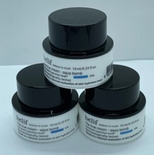 NEW 3X Belif The True Cream Aqua Bomb Moisturizer Travel Size 10ml/.33oz Each