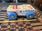 VINTAGE ALAN JAY CLAROLYTE SQUEAK JEEP RUBBER SQUEAKY TOY (RARE) VHTF — photo 1