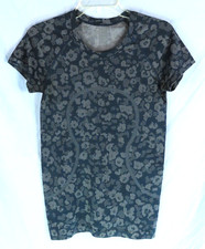 LULULEMON Swiftly Tech Short Sleeve T-Shirt Top DAPPLED FLORAL TRUE Navy Blue 6