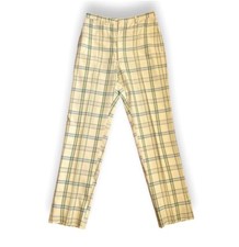 70s Vintage Men  s Career Pants Plaid Yellow Pants 1970s Disco Golf Funky 30x32