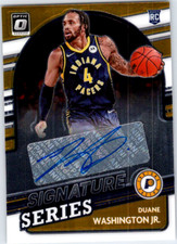 DUANE WASHINGTON JR 2021-22 Donruss Optic AUTO SIGNATURE SERIES Pacers SS-DWJ