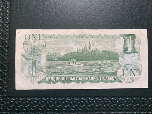 62795 Banknote 1973 Canada Un One Dollar Crisp Paper Rare Fancy Bookend# 4229594 - Picture 3 of 3