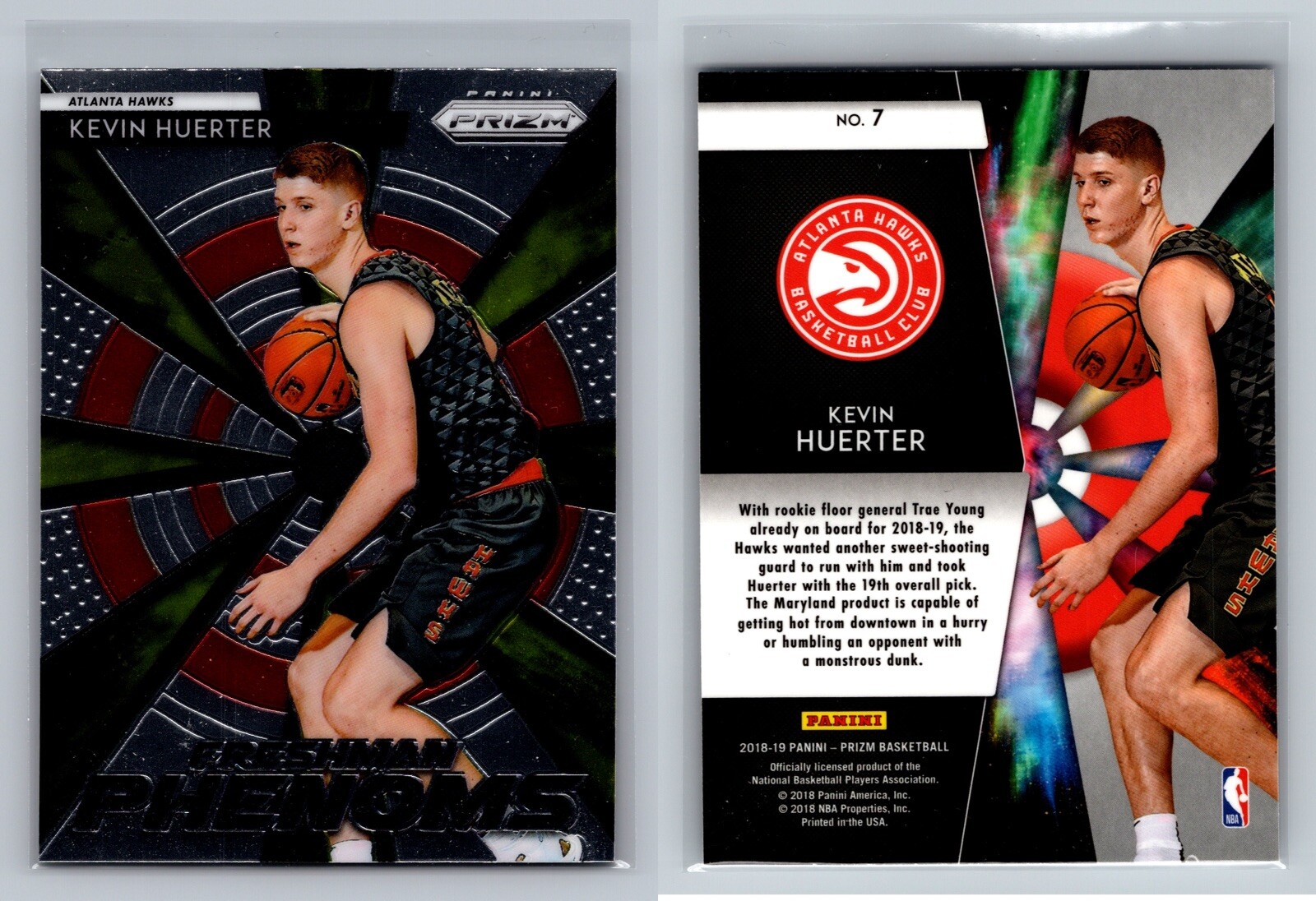 2018-19 Panini Prizm - Freshman Phenoms Silver Prizm #7 Kevin Huerter (RC)