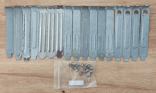 20 PCS ATX,FULL ATX CASE PCI SLOT COVERS UNBRANDED AND BRANDED DELL  SCREWS