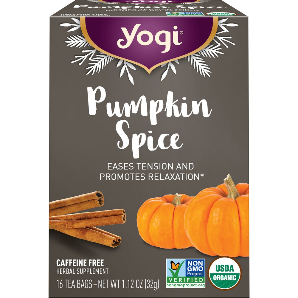Yogi Tea - Pumpkin Spice Tea (4 Pack) Caffeine Free - 64 Organic Herbal Tea Bags