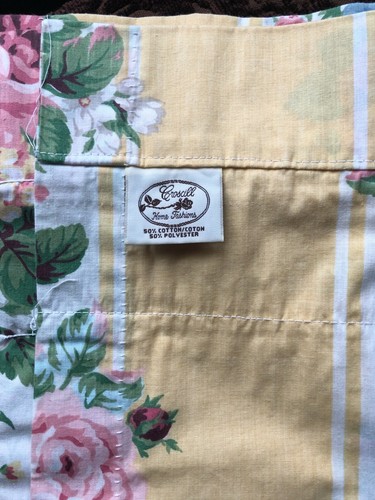 CROSCILL Princess Madison 86" X17" YELLOW FLORAL PEARLS 3" rod pocket Multiples - Picture 5 of 5