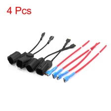 4 Pcs Plastic Car Horn Speaker Adapter Wiring Harness Pigtail Socket for Honda