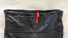 Spanx Leggings Women's Size S/P Black Faux Leather Like Stretch Pull On