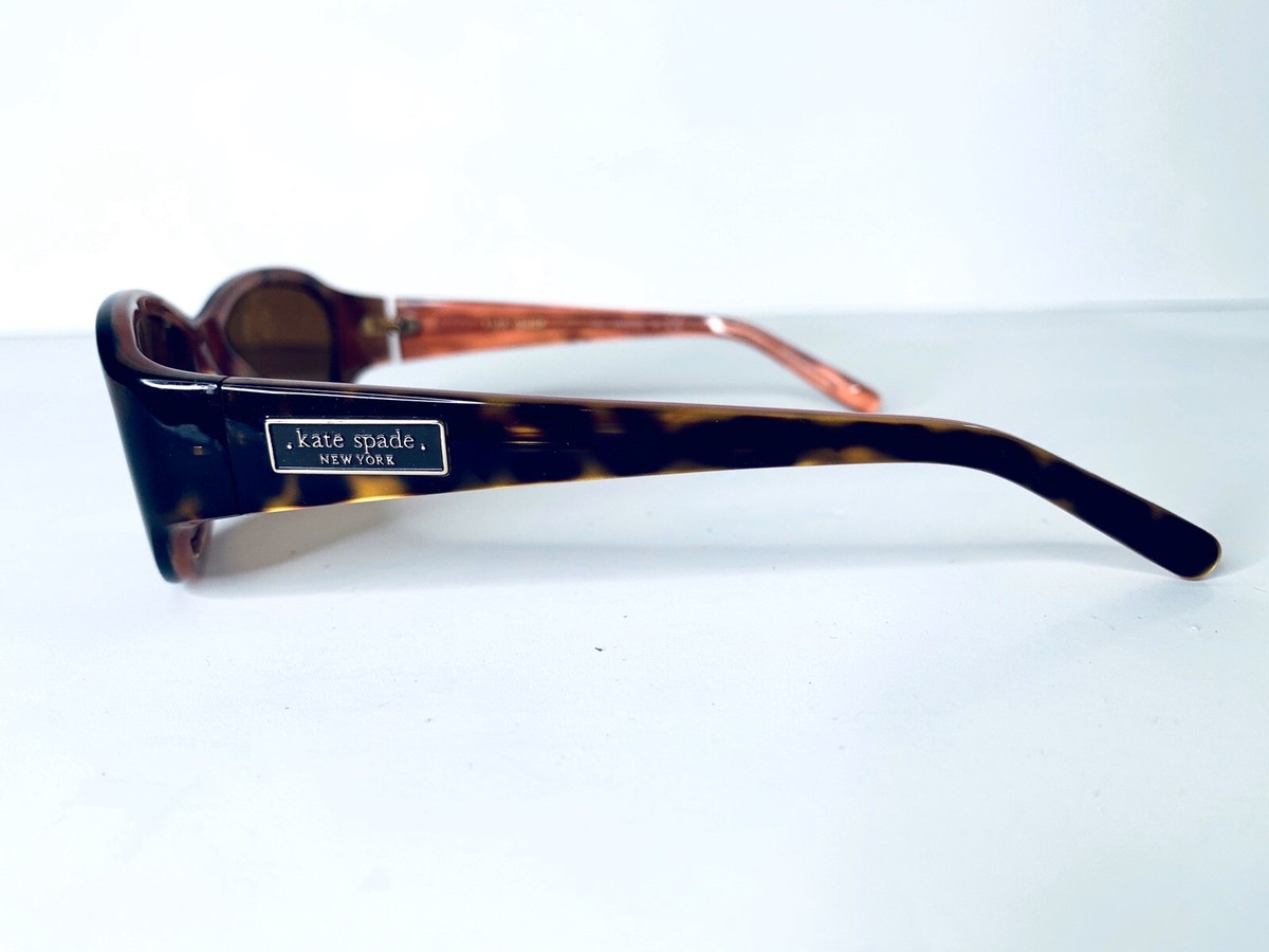 Kate Spade NY Clear Brown Frame w Leopard Temples Sunglasses  display picture 3