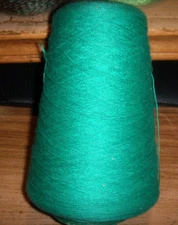 GEM GREEN   CONE YARN ACRYLIC. MACHINE/KNITTING /NEEDLEPOINT 12 OZ