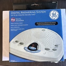 GE Digital Answering Machine White 29875GE1 Used In Original Box Free Ship