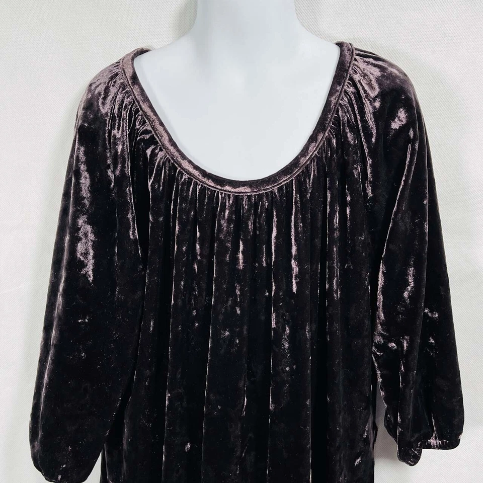 Девочек бутик PEEK FLEUR DES CHAMPS коричневый велюр 3/4 рукав платье размер 8 милый - Изображение 2 из 4