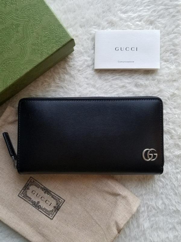Gucci Gg Marmont Zip Around Long Wallet Gem