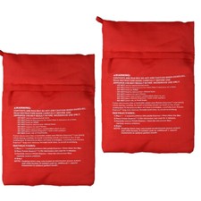 2 Pack New Potato Microwave Cooker Bags 4 Minutes Fast Quick Reusable Washable