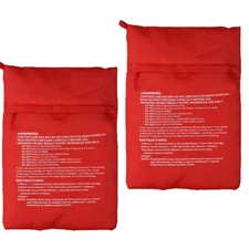 2 Pack New Potato Microwave Cooker Bags 4 Minutes Fast Quick Reusable Washable