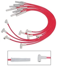 MSD Ignition 35379 8.5mm Red Spark Plug Wires Chevy Big Block with HEI Style Cap