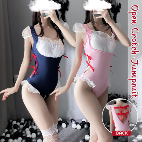 Cartoon Cute Swimsuit Anime Cute Girl Backless Beach One-piece Cosplay Costumes - Picture 1 of 16