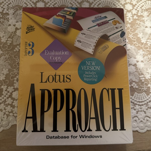Base de datos Lotus Approach para Windows versión 3 copia de evaluación 