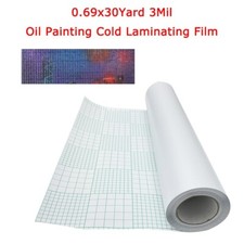 0.69x30Yard 3Mil Oil Painting Cold Laminating Film Adhesive Laminating Roll Film