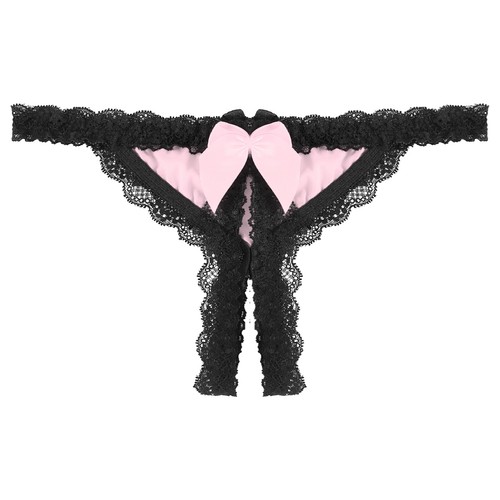 Herren Sissy Höschen Unterwäsche Transparente Spitzen Slips mit Strumpfband Sexy - Bild 175 von 187
