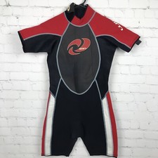 The Realm Spring Suit Shorty Wetsuit 2/1 mm Junior  s Size 12 Black and Red