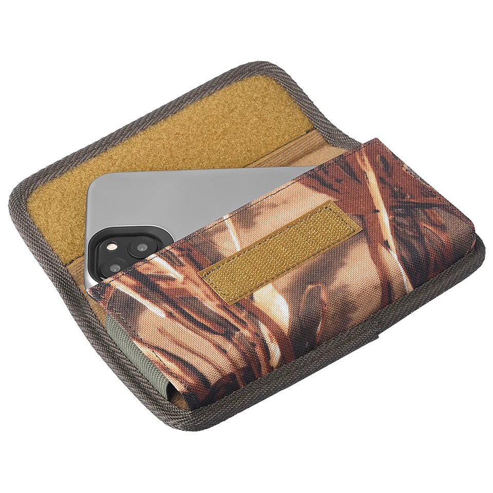 #DE104 7" CUBE RUGGED NYLON POUCH METAL BELT CLIP LOOP IN CAMO CELL PHONE CASE - Image 2 of 4