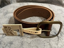 Frye Co Belt Men's Size L 34-40 Cowboy Western Leather Brown New With Tags