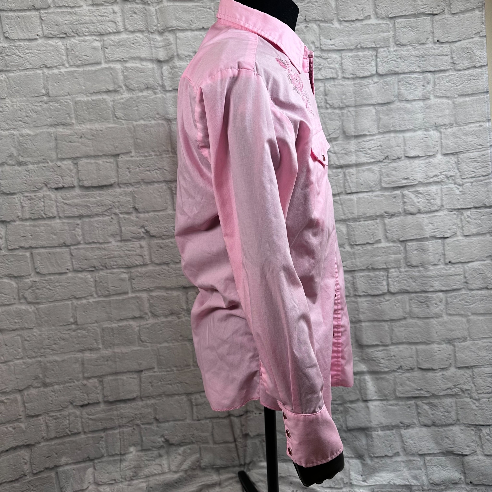 H Bar C California Ranchwear Pink Cowboy Western Shirt 1733