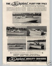 1963 PAPER AD Sheperd Motor Boat Cruiser 33' Express 45' Yacht