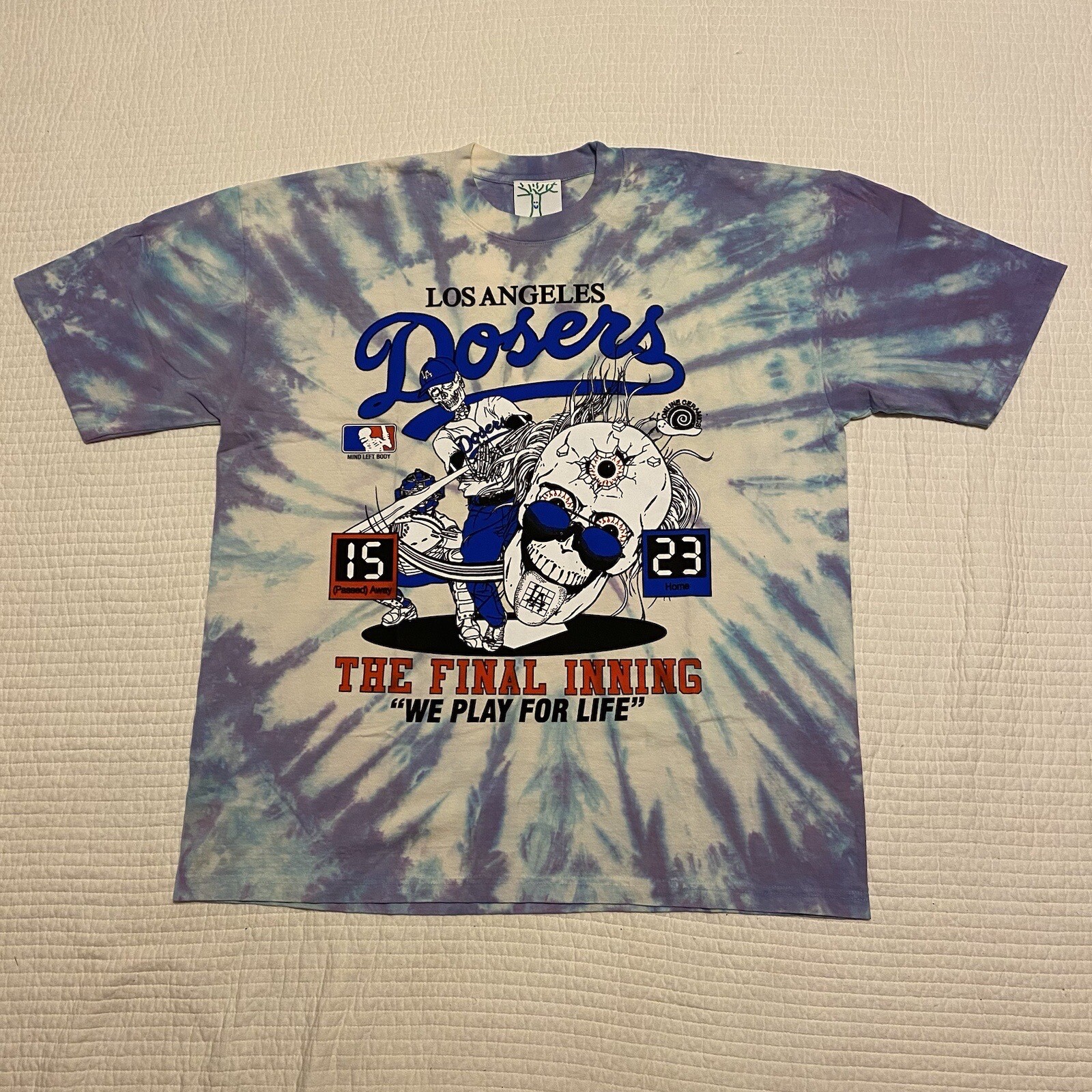 ONLINE CERAMICS The Final Inning Tie-Dye Tee XL LA Dodgers New-image