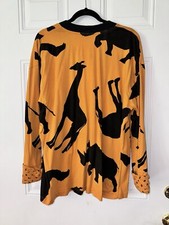 VTG Carole Little Sport LG 3 PC SET Cotton Safari Pants Tunic Cardigan Safari