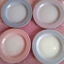 Le Creuset Appetizer Plate 17cm Set of 4 Purple Pink Stoneware with Box