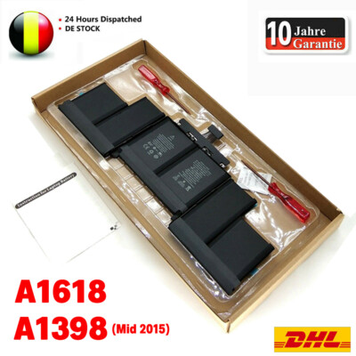 OEM A1618 Akku für Apple MacBook Pro 15'' Retina A1494 A1398 Mitte 2015 99,5Wh